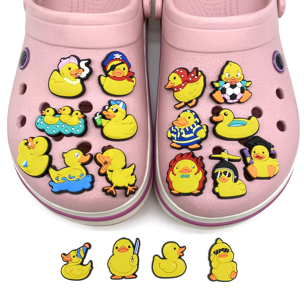Women'S Accessories Crocs - New Yellow Duck Shoe Charms Pin