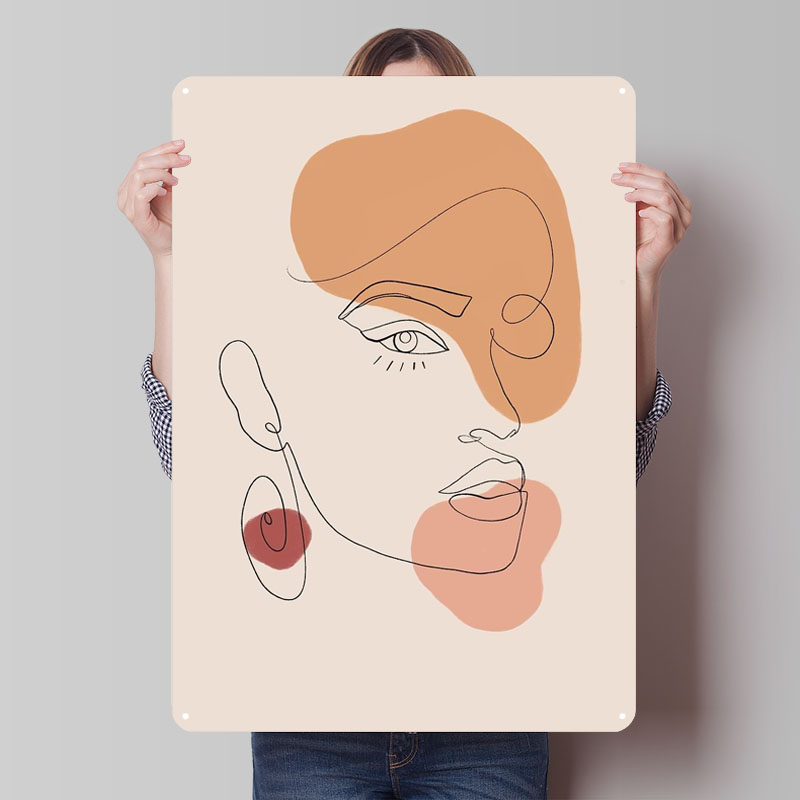 Women Accessories Poster - Abstract Line Art Woman Sign Abstract