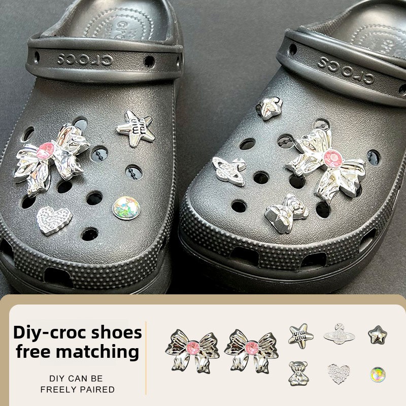 Women'S Accessories Crocs - 2025 Silver Hot Selling Bow Solid