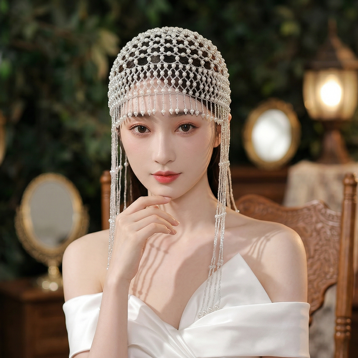 Luxury Pearls Beaded Headwrap  – обзор и цена Women'S Formal Accessories