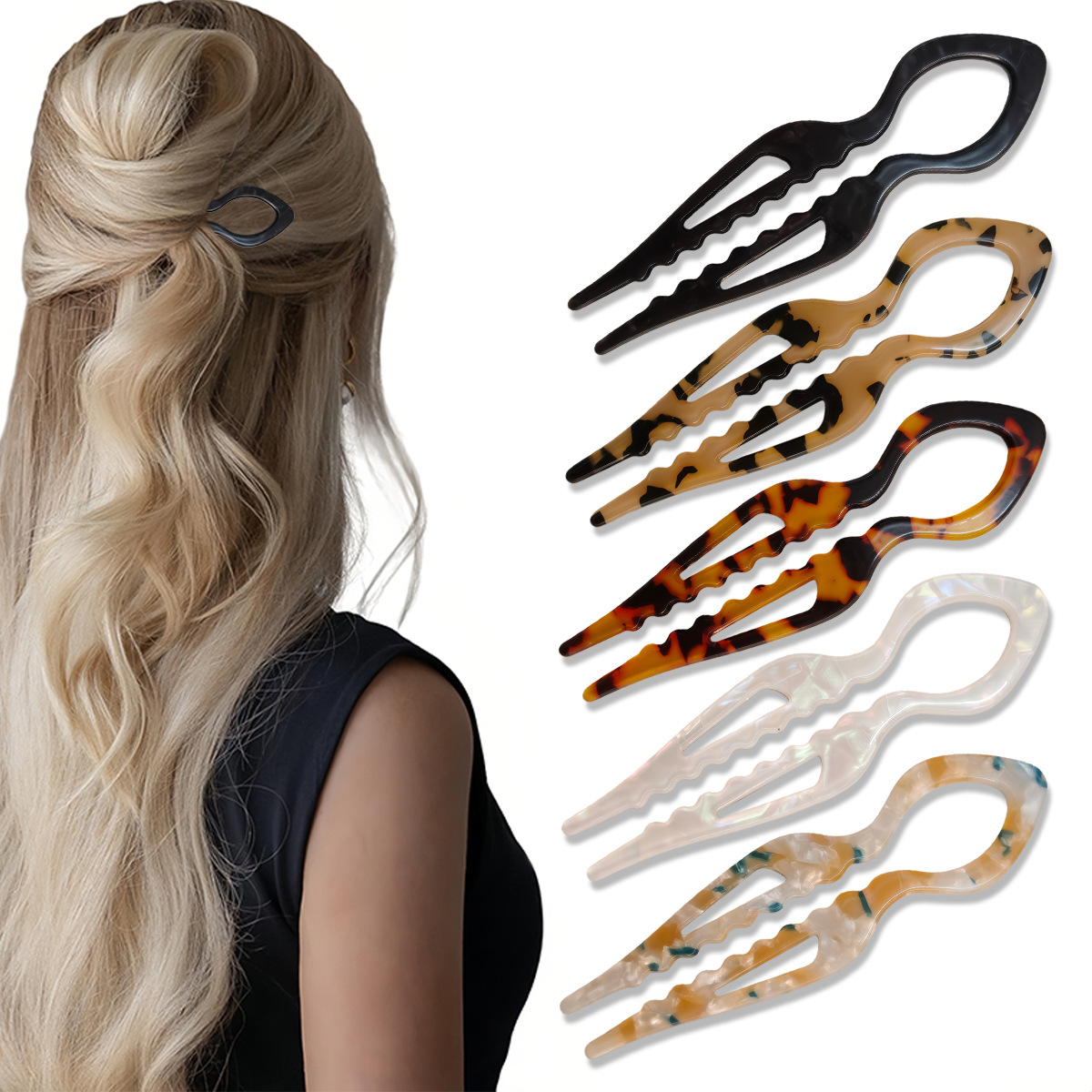 U-Shaped Hair Sticks Tortoises – обзор и цена Women Accessories Wholesale