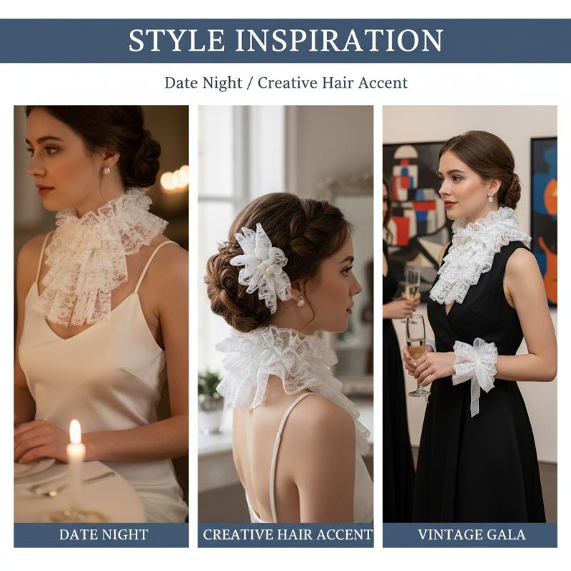 Elegant Detachable Lace Jabot  – обзор и цена Women'S Victorian Era Accessories