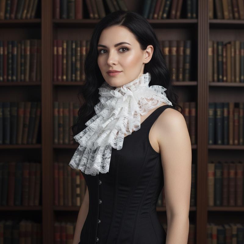Elegant Detachable Lace Jabot  – обзор и цена Women'S Victorian Era Accessories
