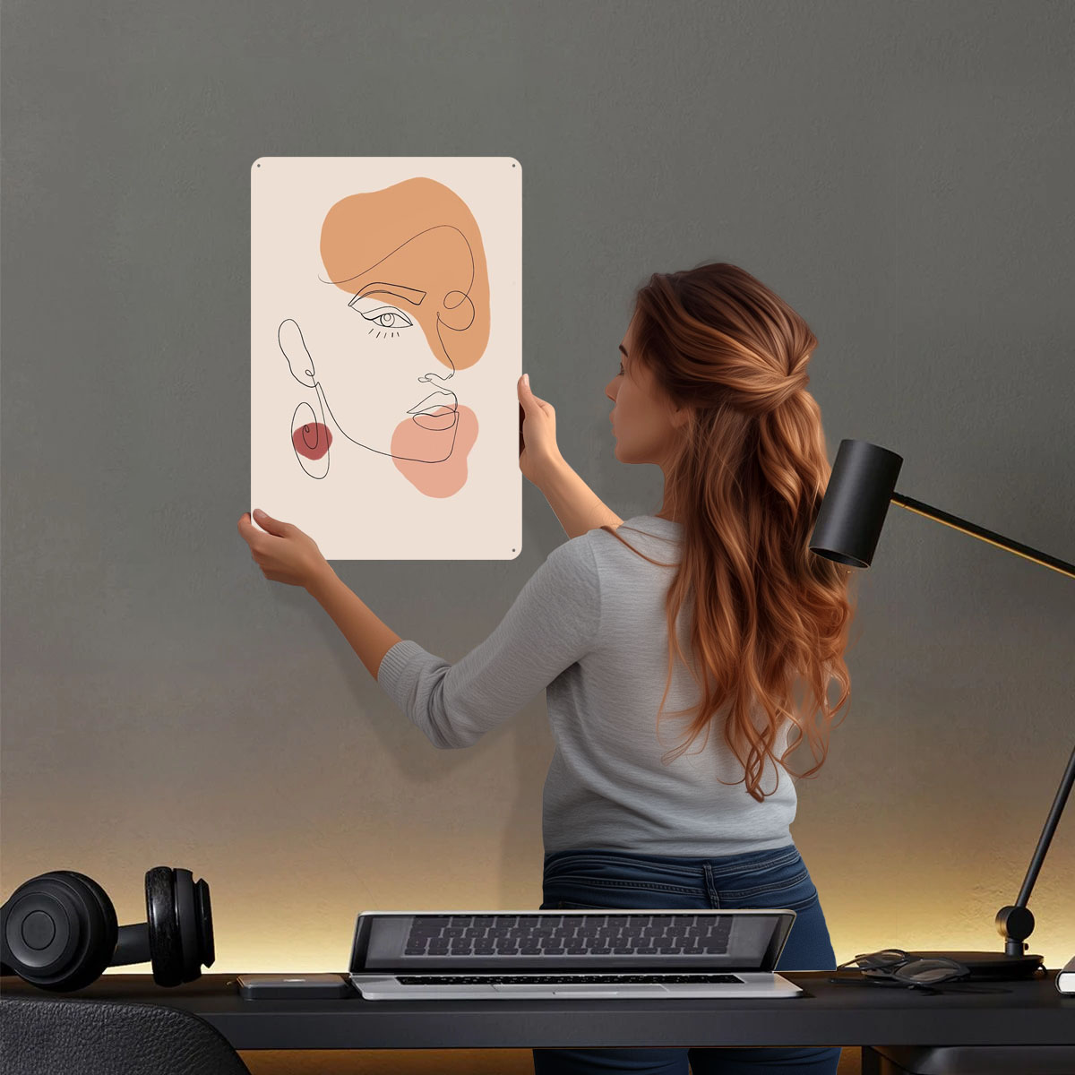 Abstract Line Art Woman Sign A – обзор и цена Women Accessories Poster
