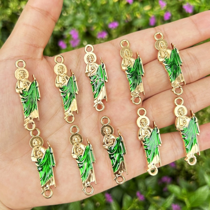 10PCS Green Saint Jude Bracele – обзор и цена Women Juda Accessories