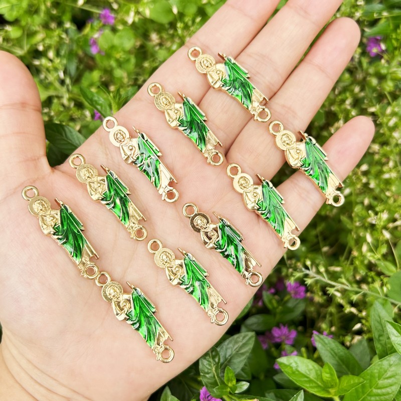 10PCS Green Saint Jude Bracele – обзор и цена Women Juda Accessories