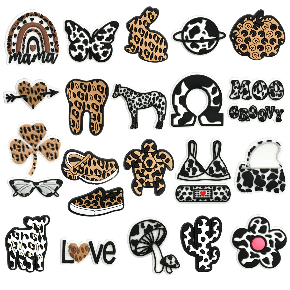 Leopard Print Shoe Charms for  – обзор и цена Women'S Accessories Crocs
