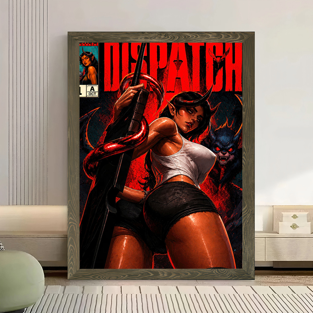 Demonic Woman With Sword Print – обзор и цена Women Accessories Poster