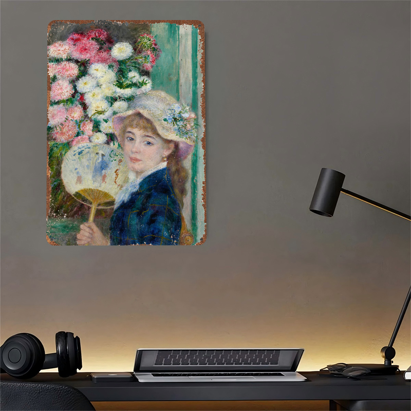 Young Woman With Fan and Flowe – обзор и цена Women Accessories Poster