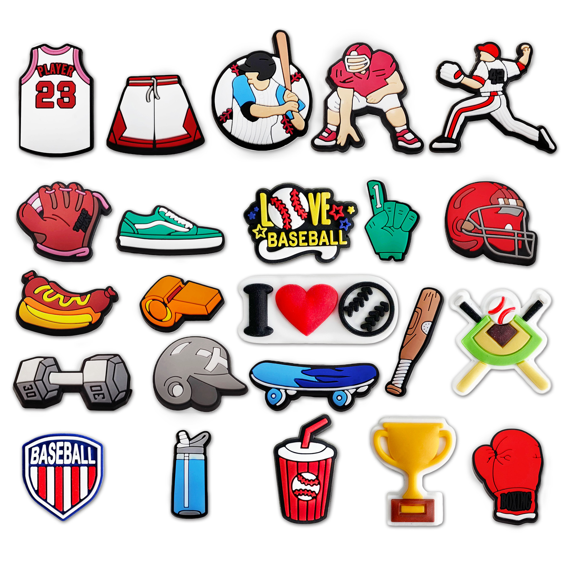 Hot 1Pcs PVC Love Baseball Sho – обзор и цена Women'S Accessories Crocs