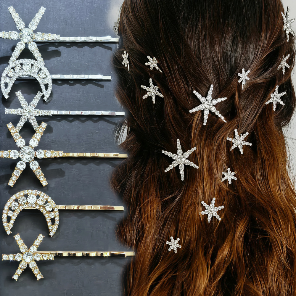 3/4 pcs set Crystal Star Hairp – обзор и цена Women Accessories Wholesale