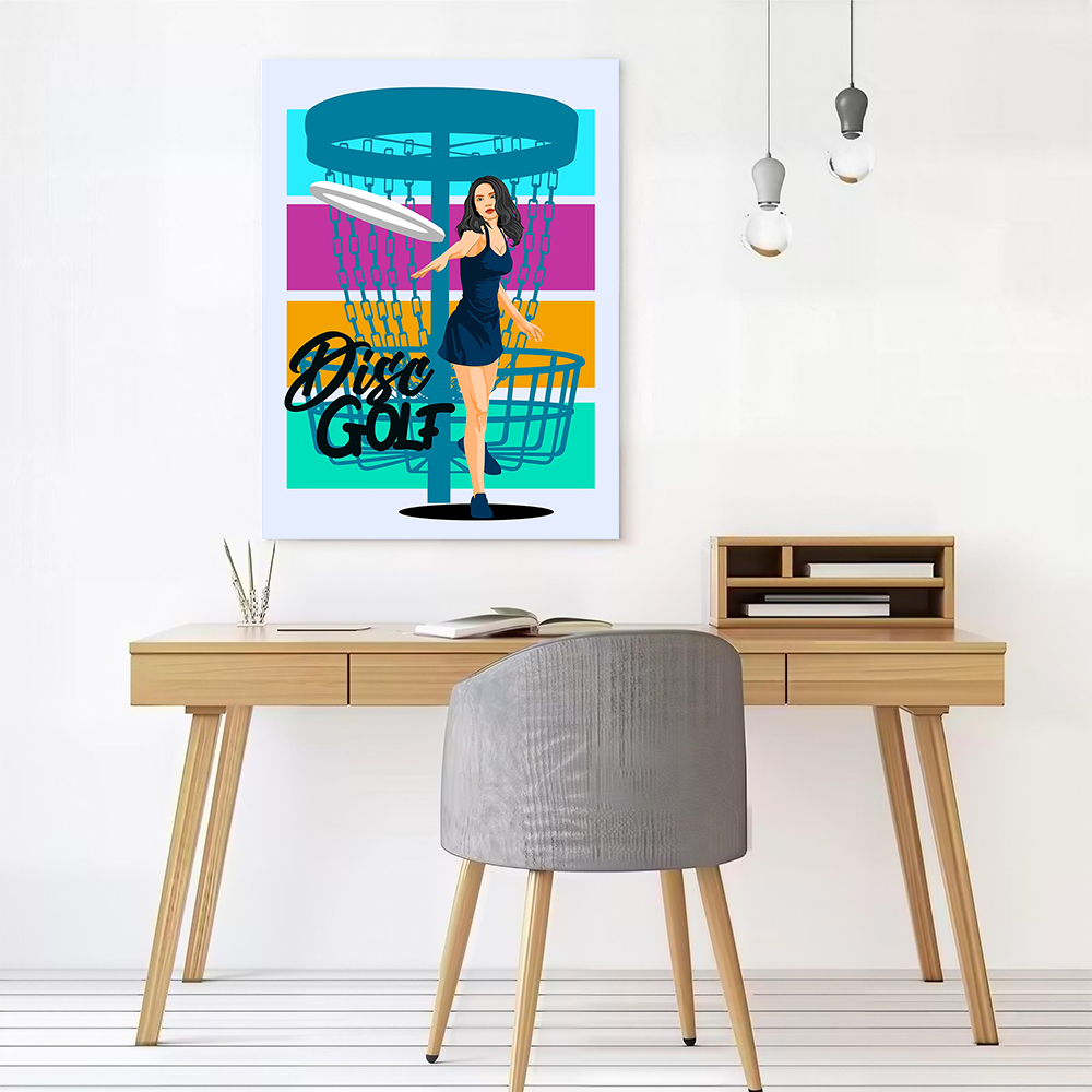 Disc Golf Woman Throwing Disc  – обзор и цена Women Accessories Poster