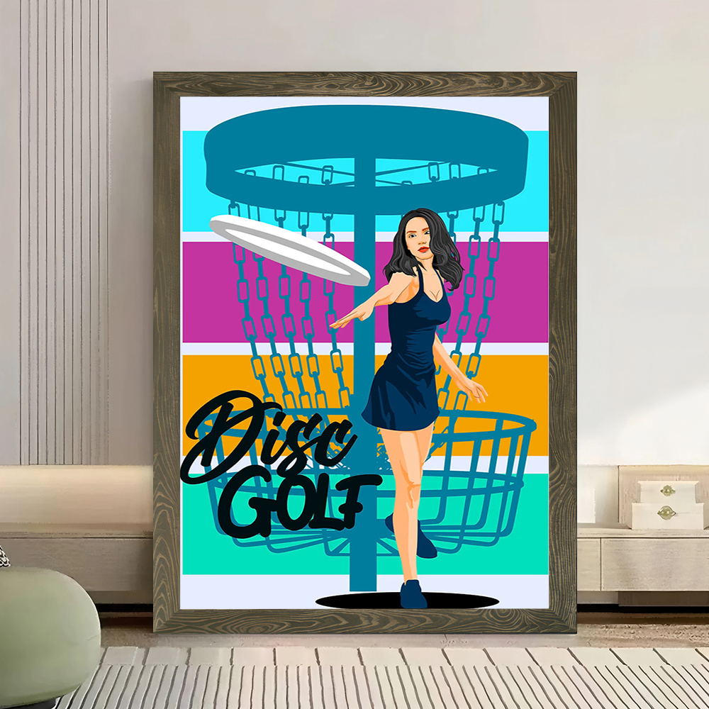 Disc Golf Woman Throwing Disc  – обзор и цена Women Accessories Poster
