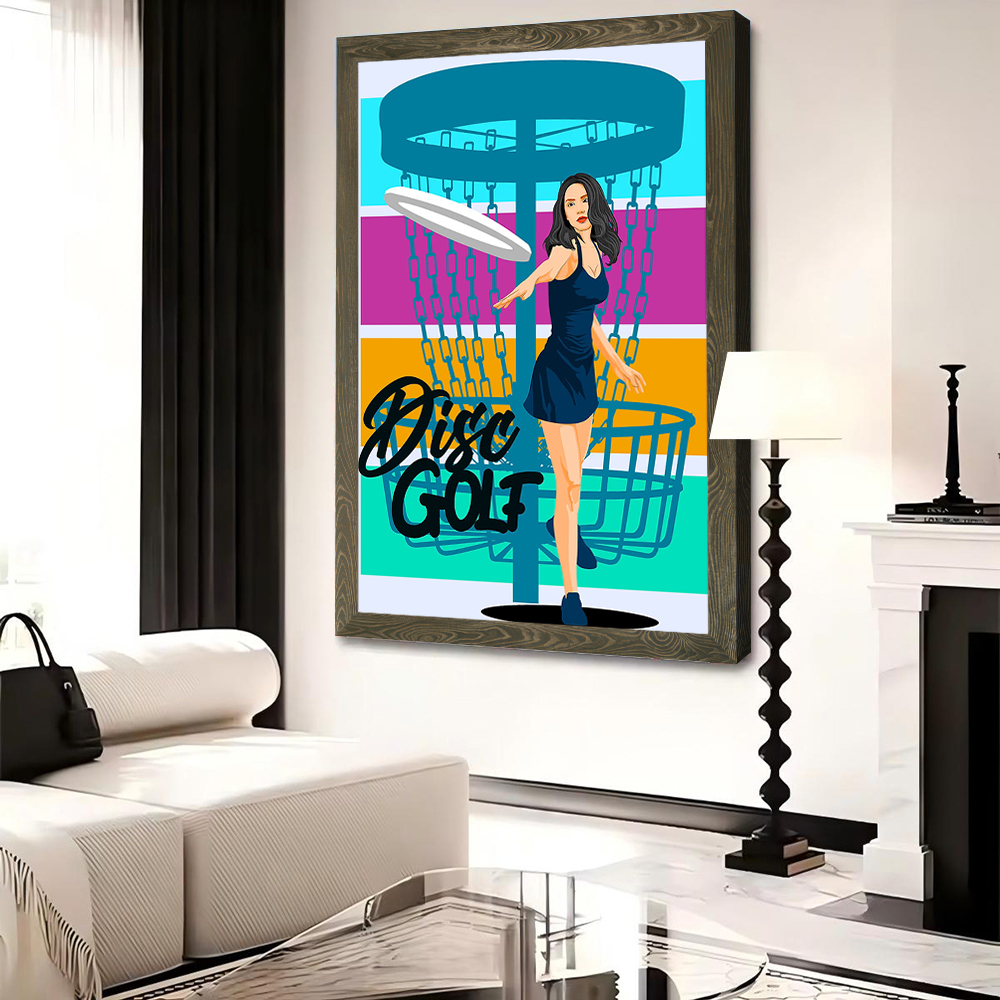 Disc Golf Woman Throwing Disc  – обзор и цена Women Accessories Poster