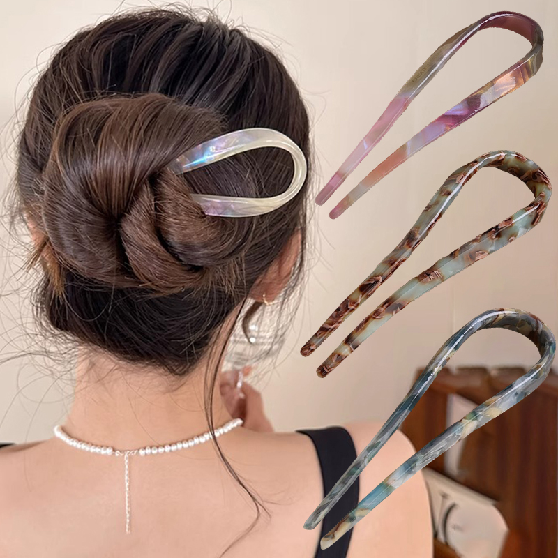 U-Shaped Hair Sticks Acetate A – обзор и цена Women Accessories Wholesale